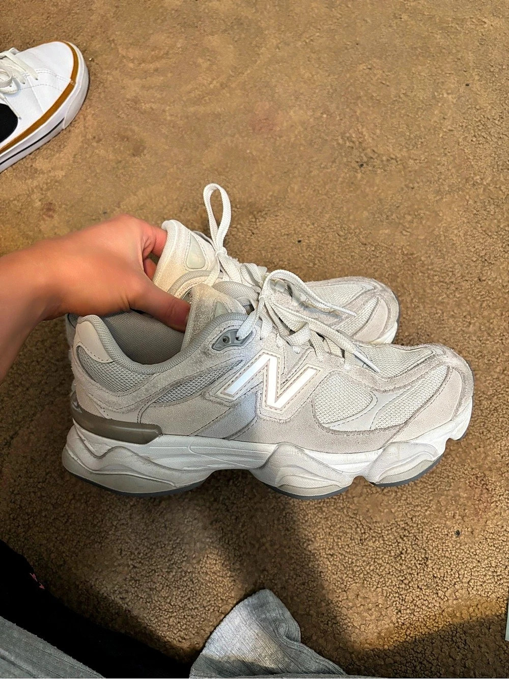 New Balance 9060 White & Gray Sneakers